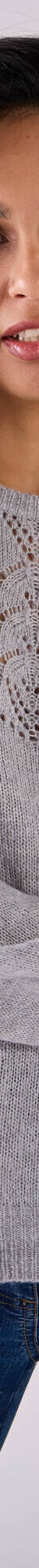 Pull col rond maille ajourée, toucher doux (gris chiné) Pull col rond maille ajourée, toucher doux (gris chiné)